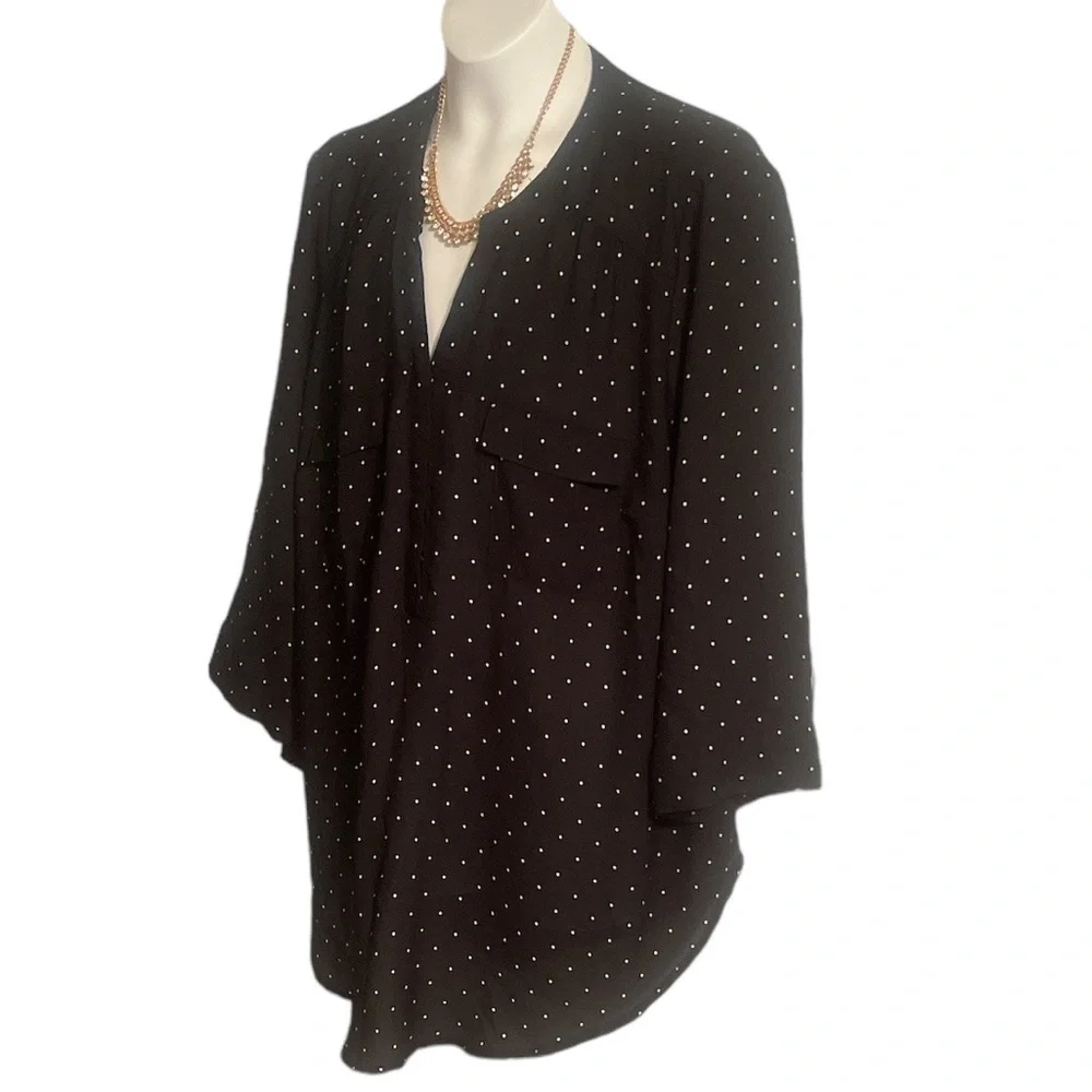 Harper Georgette Pullover 3/4 Sleeve Blouse - Picture 4 of 10